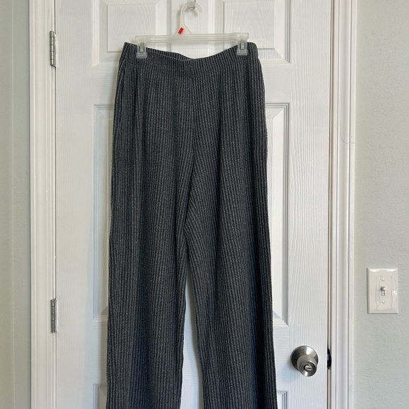 UpWest Charcoal Ribbed Knit Wide Leg Pants & Top Set - Picture 6 of 9